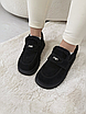 Жіночі замшеві уггі-лофери утеплені чорні (5277-1), фото 3