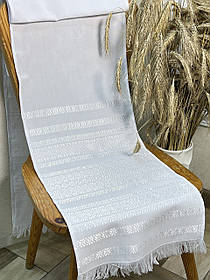 Тканий білий рушник (Для перев'язування хрещених батьків) (2,40 м.*0,36 м.)