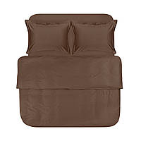 Постільна білизна сатин premium Lotus Home - Dakota Modern шоколадний полуторний