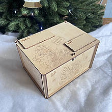 Новорічна подарункова коробка для цукерок "Від Діда Мороза" | Новорічний декор