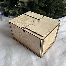 Новорічна подарункова коробка для цукерок "Від Діда Мороза" | Новорічний декор