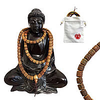 Буддійські чотки з сандалу з мантрою на 108 намистин 8 мм