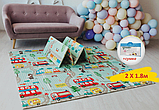 Дитячий двосторонній ігровий килимок "ДОРОГА" (180*200см), фото 2