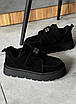 Жіночі замшеві черевики утеплені чорні (2808-2), фото 5