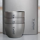 Титанова фляга для алкогольних напоїв Tiartisan 260 мл + 3 чарки по 40 мл та лійка, фото 3