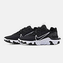 Чоловічі кросівки Nike React Vision Black White | Комфорт і сучасний стиль, фото 4
