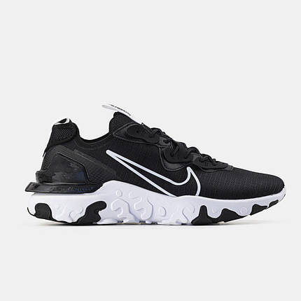 Чоловічі кросівки Nike React Vision Black White | Комфорт і сучасний стиль, фото 1