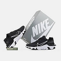 Чоловічі кросівки Nike React Vision Black White | Комфорт і сучасний стиль, фото 5