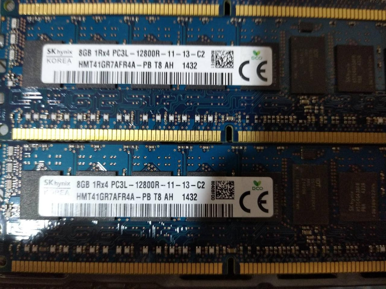16GB 2*8GB DDR3L 1600MHz Hynix 12800R PC3L REG ECC RAM Серверна оперативна пам'ять HMT41GR7AFR4A-PB, фото 1