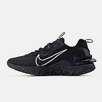 Чоловічі кросівки Nike React Vision Black | Легкість і амортизація, фото 3