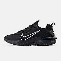 Чоловічі кросівки Nike React Vision Black | Легкість і амортизація, фото 2