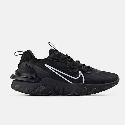 Чоловічі кросівки Nike React Vision Black | Легкість і амортизація, фото 1