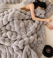 Хутряний Плед-покривало Євро розміру (200х230см), доставка по Україні