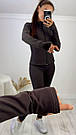 ТЕРМО Костюм ЖІНОЧИЙ лосини+кофта на молнії із трикотажу термо ХАРІЗМА ЧОРНИЙ 449, фото 4