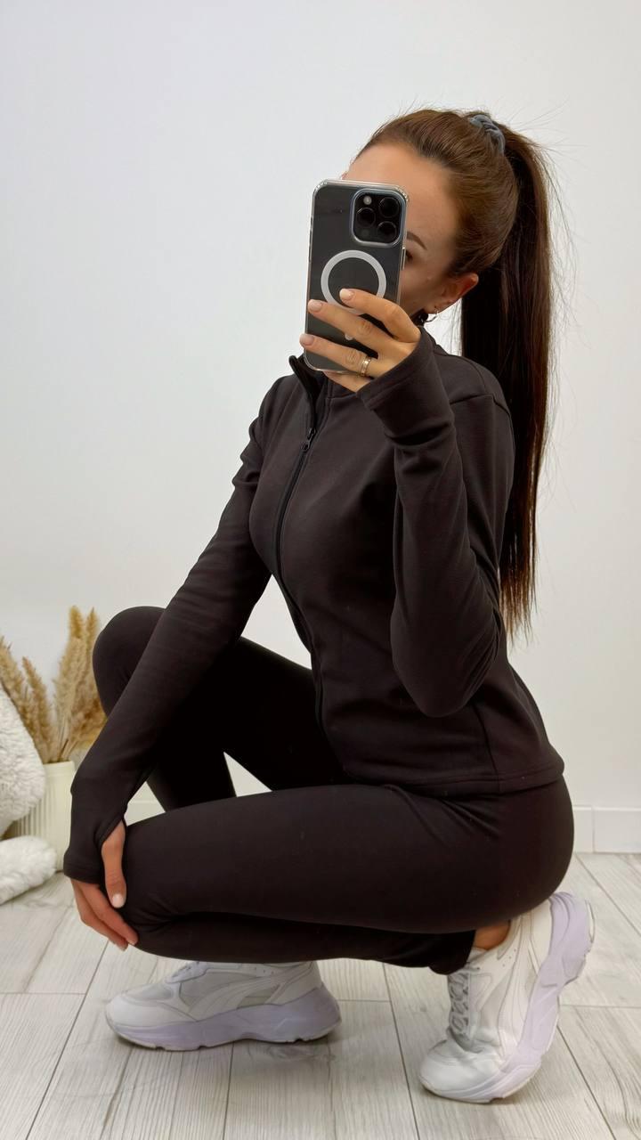 ТЕРМО Костюм ЖІНОЧИЙ лосини+кофта на молнії із трикотажу термо ХАРІЗМА ШОКОЛАДНИЙ 449, фото 1