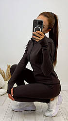 ТЕРМО Костюм ЖІНОЧИЙ лосини+кофта на молнії із трикотажу термо ХАРІЗМА ШОКОЛАДНИЙ 449