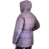 Жіноча зимова курточка з капюшоном ( колір бургунд), фото 9