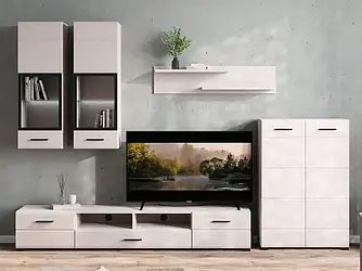 Стінка в вітальню Арктика (ДСП/МДФ) Кашемір Gerbor