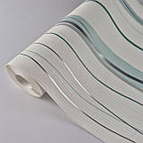 Шпалери вінілові 0.53 × 10.05 м Marburg 53406, молочні з бірюзовим — ніжна свіжість німецького дизайну, фото 2