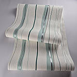 Шпалери вінілові 0.53 × 10.05 м Marburg 53406, молочні з бірюзовим — ніжна свіжість німецького дизайну, фото 3