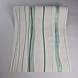 Шпалери вінілові 0.53 × 10.05 м Marburg 53406, молочні з бірюзовим — ніжна свіжість німецького дизайну, фото 4