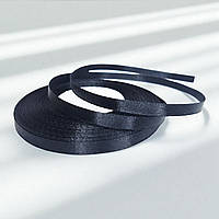 Стрічка атласна однотонна 0,6см. (33 м) чорна