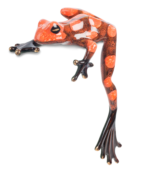 Витончена декоративна статуетка жаби "Бразильська стрибунка" встановлюється на край полиці від італійського бренду Pavone, фото 1