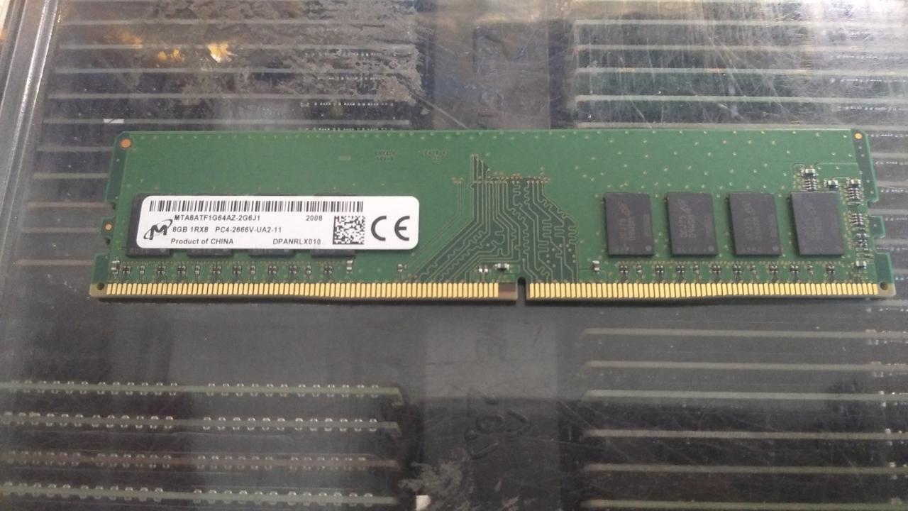 8gb DDR4 Micron PC4-21300U 2666V RAM Оперативна пам'ять MTA8ATF1G64AZ-2G6J1, фото 1