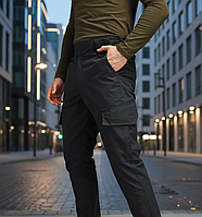 Брюки чоловічі чорні ріп стоп робочі міцні повсякденні штани з кишенями демісезонні тактичні