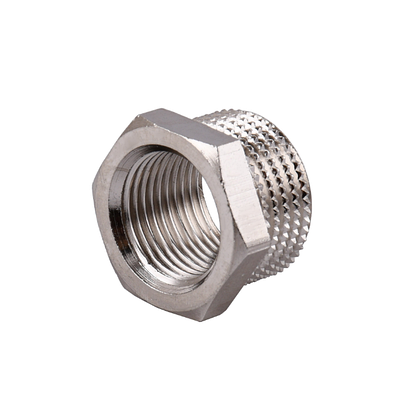 Футорка 3/4" ЗР х 1/2" ВР, нікельована, різьбовий фітинг латунний