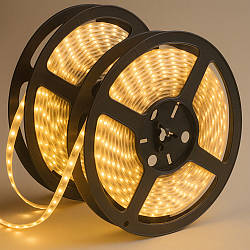 Комплект 2 шт Світлодіодна LED стрічка 5м, з USB, Теплий Білий / Універсальна лед стрічка від повербанка