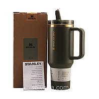 Термос термочашка Stanley Quencher ProTour Flip Straw Tumbler з нержавіючої сталі Bay leaves  1,18 л KT6007881 solve