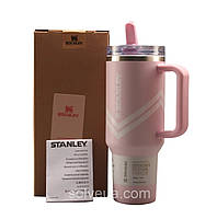 Термос термочашка Stanley Quencher ProTour Flip Straw Tumbler з нержавіючої сталі Cherry Blossom Pink 1,18 л KT6007883 solve
