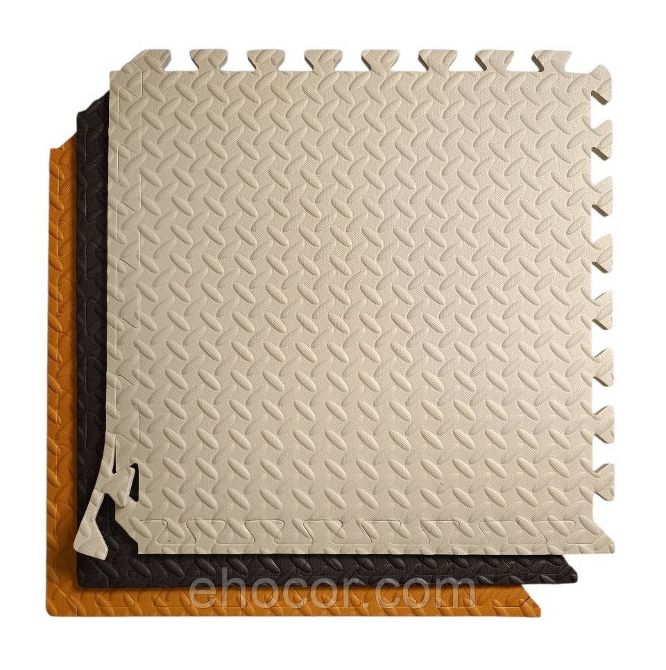 Набір-пазл Тріо (12шт пазлів) 50х50х1см Бежевий-Коричневий-Помаранчевий, фото 1