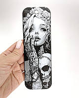 Пластикова 3D закладка для книги Finding Skull and Girl об'ємне зображення Чорний 16 × 5.5 см