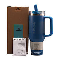 Термос термочашка Stanley Quencher ProTour Flip Straw Tumbler з нержавіючої сталі Blue 1,18 л KT6007886 solve