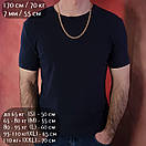 Позолочений срібний ланцюжок чоловічий товстий. Позолота 585 ланцюжок срібло 925. Ширина 7 мм 65 см, фото 8