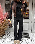 Жіночий в’язаний костюм у рубчик з топом лонг і штанами – стильна новинка сезону Осінь/Зима 2025, фото 3