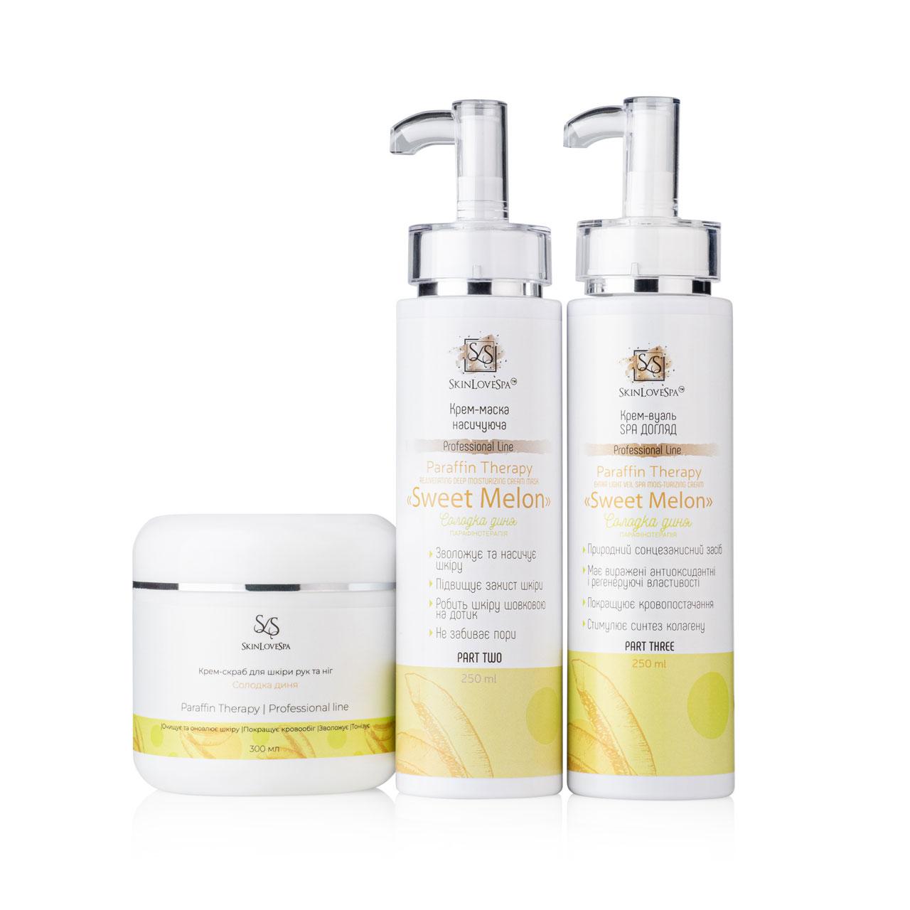 Набір для майстра парафінотерапії "Солодка Диня" Тм "SkinLoveSpa" 1500 мл