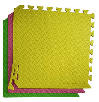 Набір-пазл Тріо (12шт пазлів) 50х50х1см Жовтий-Зелений-Червоний