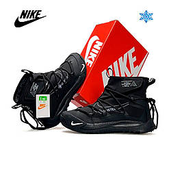 Жіночі зимові кросівки Nike ACG Air Terra Antarktik Fur W Black, черевики Найк текстиль водонепровід. хутро. Жіноче взуття
