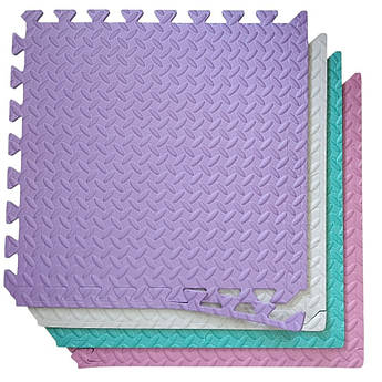 Набір-пазл Квадро (12 шт. пазлів) 50х50х1см Бірюзовий-Рожевий-Фіолетовий-Білий