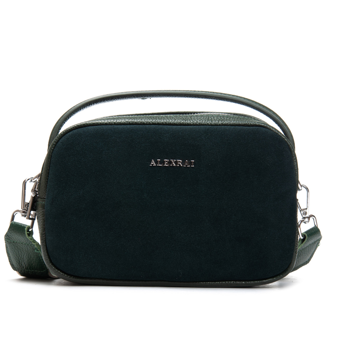 Сумка Женская Классическая замш  99126 green Купити жіночі сумки гуртом і в роздріб із натуральної шкіри в Україні