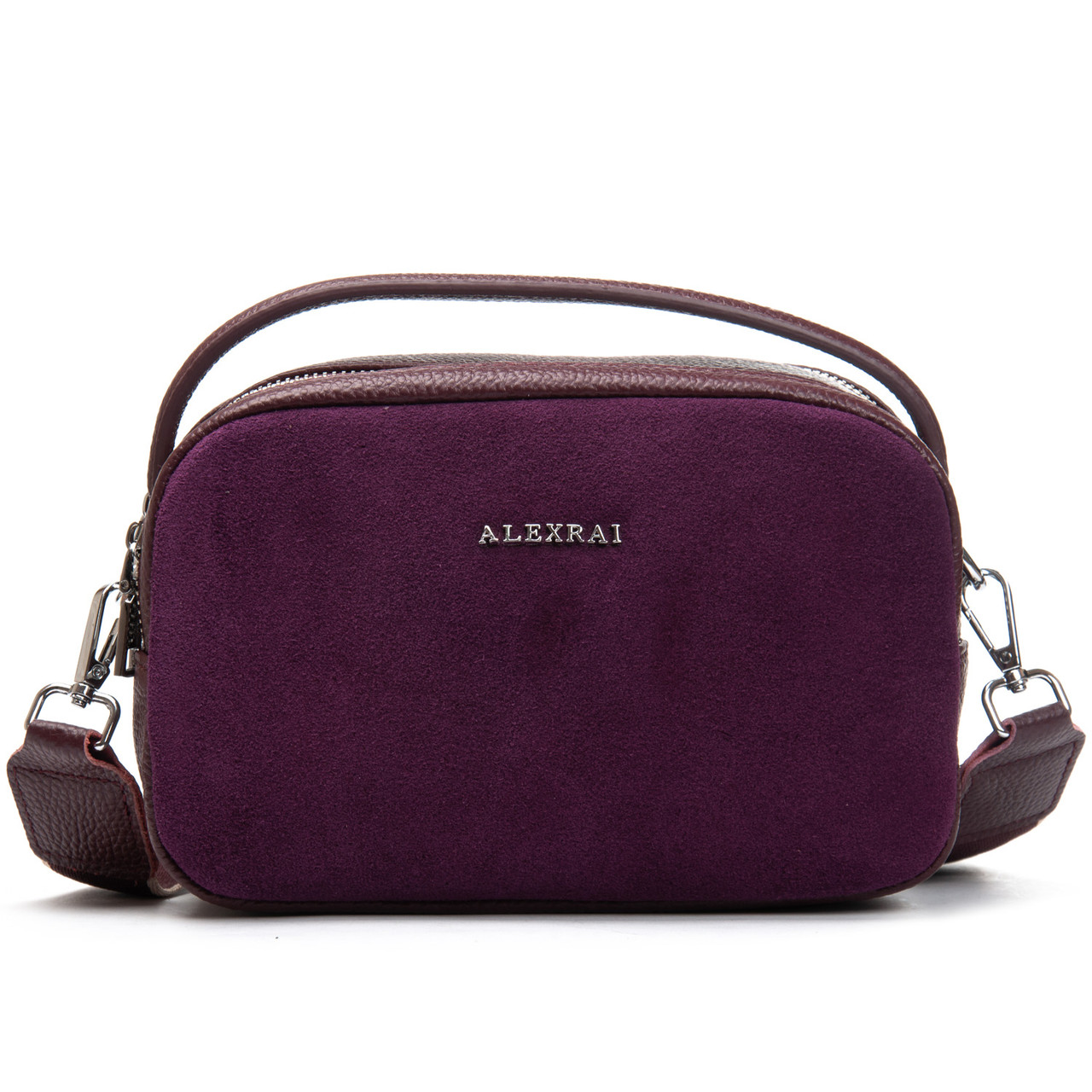 Сумка Женская Классическая замш 99126 bordo Купити жіночі сумки гуртом і в роздріб із натуральної шкіри в Україні, фото 1