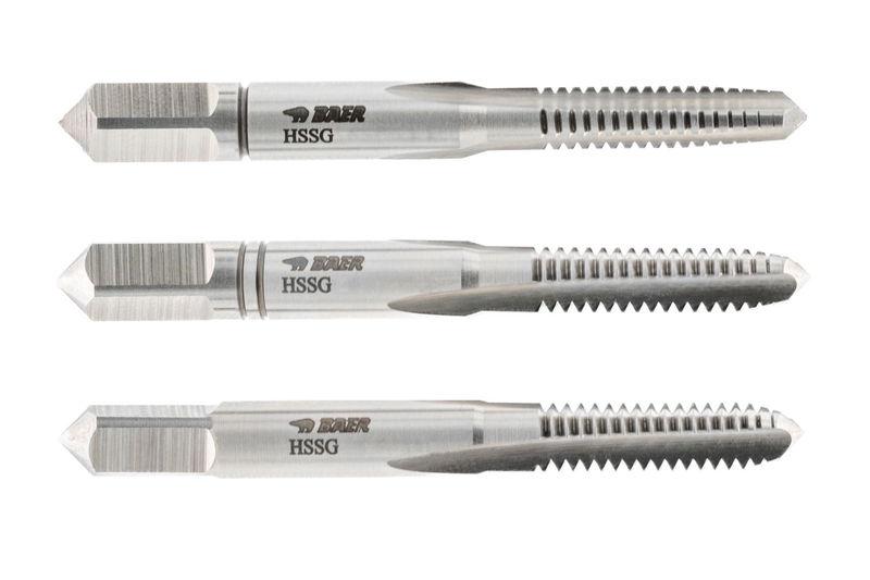 Ручний мітчик набір  HSSG  (3 шт.) M 2 x 0,4  BAER  (Німеччина), фото 1