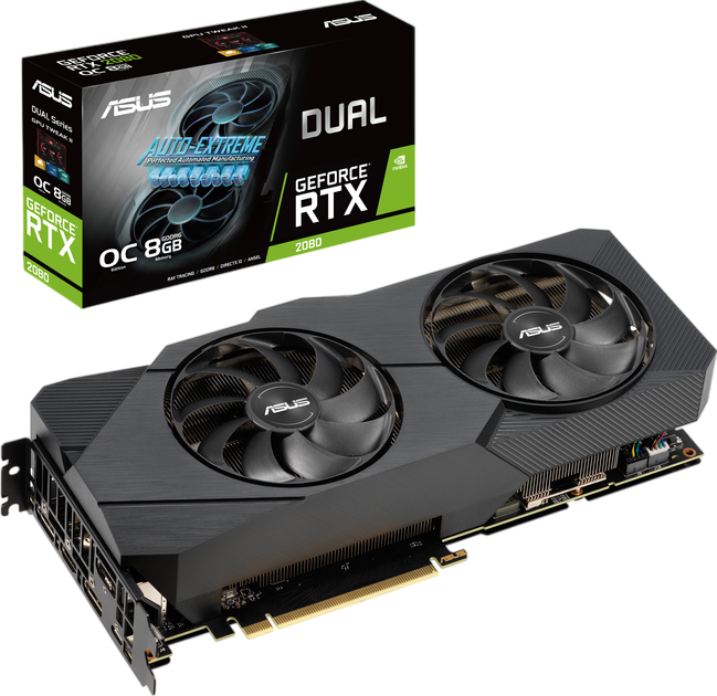 Відеокарта GeForce RTX 2080 8GB Asus Super Dual EVO OC V2 (DUAL-RTX2080S-O8G-EVO-V2) Б/В
