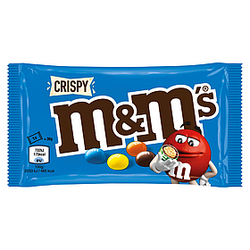 Драже M&M's з молочним шоколадом з рисовими кульками 36 г.