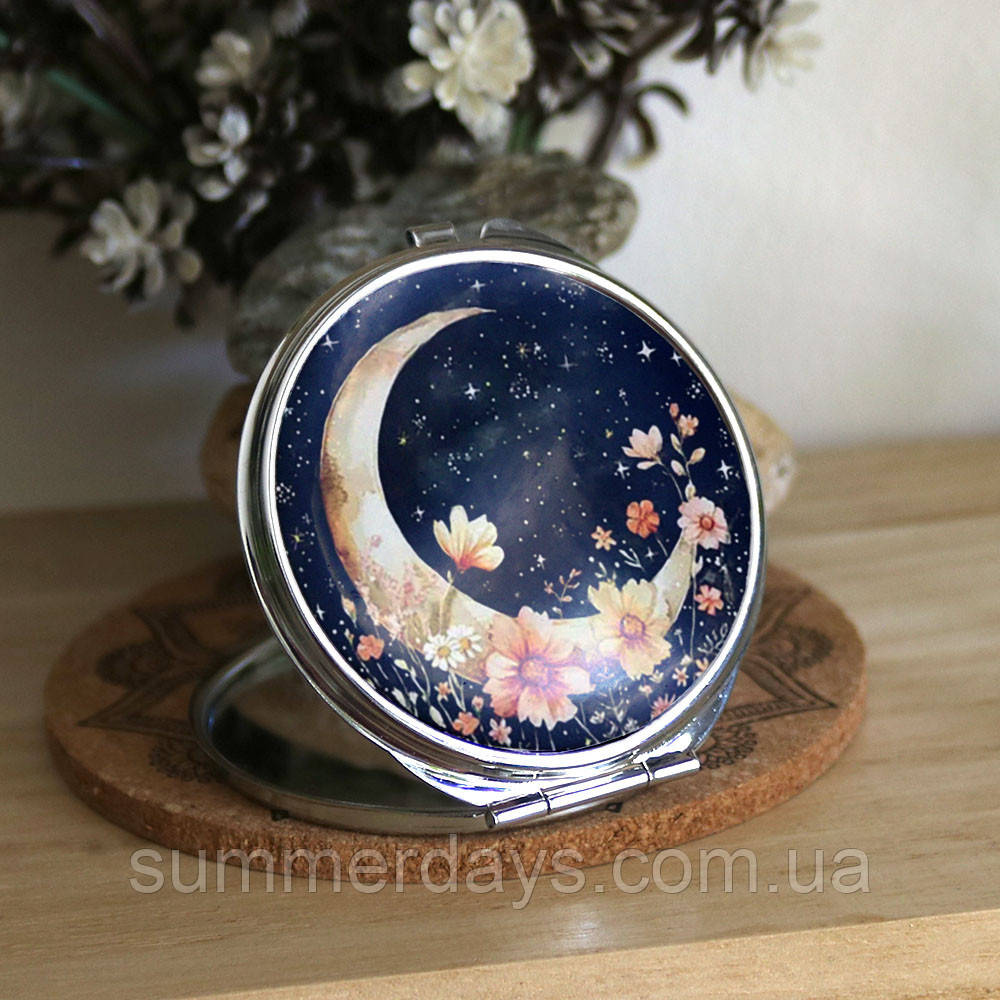 Кишенькове дзеркальце Квітковий місяць, фото 1