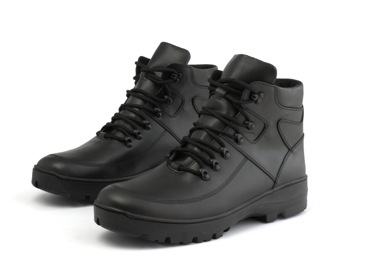 Черевики шкіряні на гумовій підошві з хутром шкіряне зимове чоловіче взуття великих розмірів 46 7 8 9 50 Major Payne Butex BS, фото 1