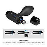 Уцінка! Анальна вібропробка з 10 режимами інтенсивної вібрації Pretty Love Vibra Butt Plug Black 🍑 (пошкоджене пакування), фото 9